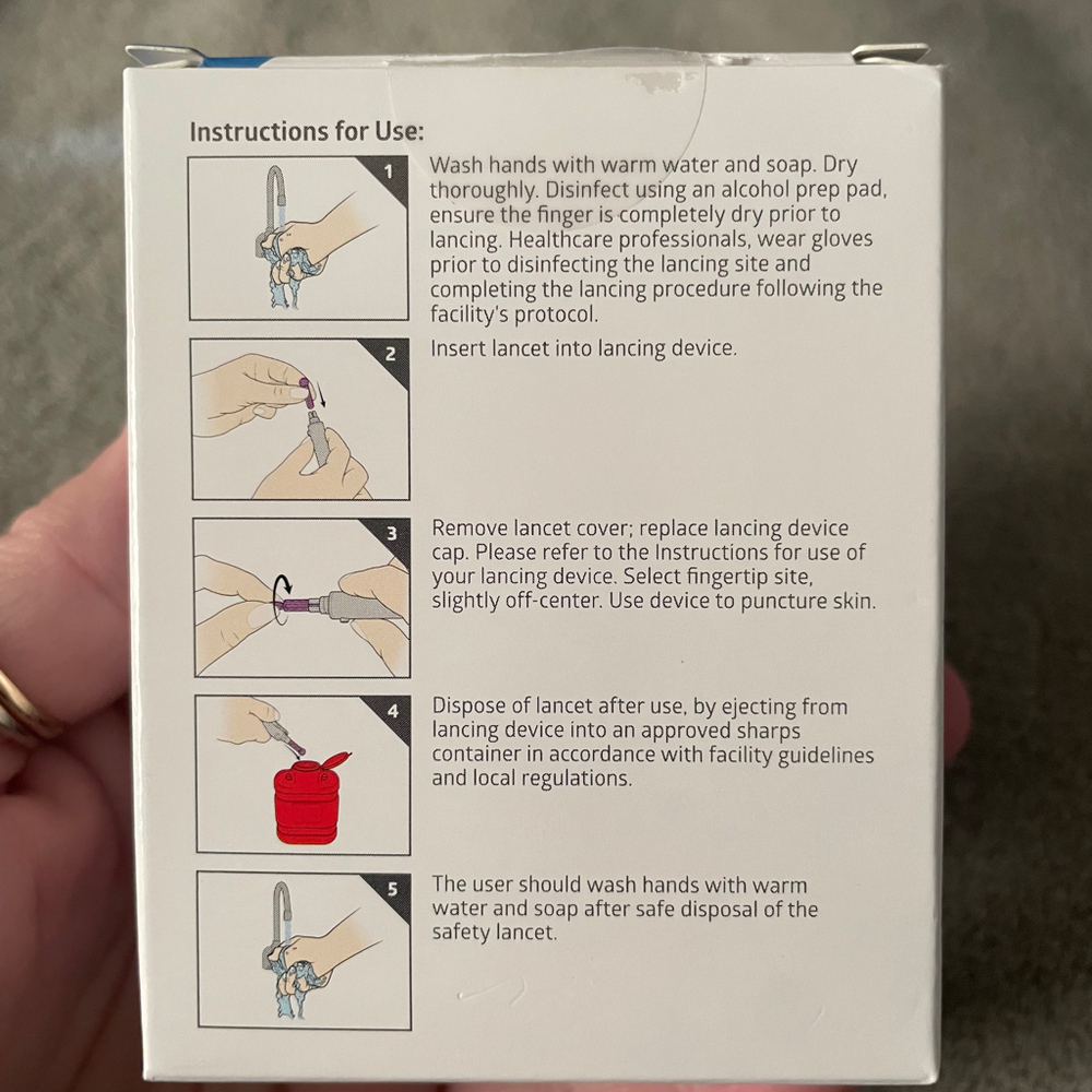 Medline General Purpose Lancets Diabetes Fingerstick 100 Count - Picture 2 of 7